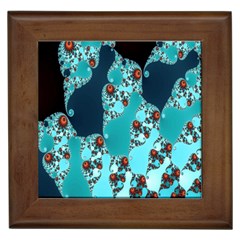 Decorative Fractal Background Framed Tiles