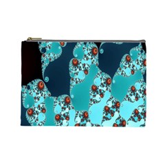 Decorative Fractal Background Cosmetic Bag (large)  by Simbadda