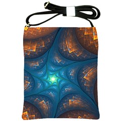 Fractal Star Shoulder Sling Bags by Simbadda