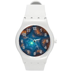 Fractal Star Round Plastic Sport Watch (m) by Simbadda
