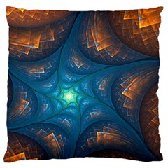 Fractal Star Standard Flano Cushion Case (one Side) by Simbadda