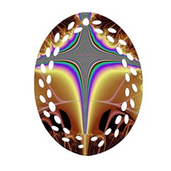 Symmetric Fractal Oval Filigree Ornament (two Sides) by Simbadda