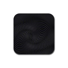 Distorted Net Pattern Rubber Coaster (square) 