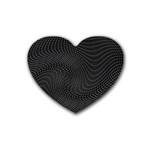 Distorted Net Pattern Heart Coaster (4 pack)  Front