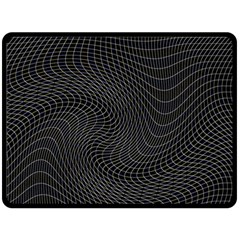 Distorted Net Pattern Fleece Blanket (large)  by Simbadda