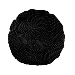 Distorted Net Pattern Standard 15  Premium Round Cushions by Simbadda