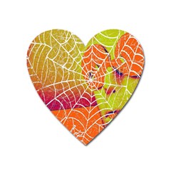 Orange Guy Spider Web Heart Magnet by Simbadda