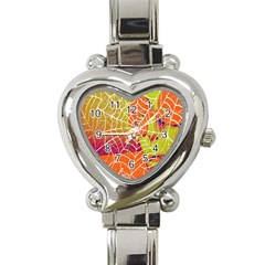 Orange Guy Spider Web Heart Italian Charm Watch by Simbadda