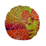 Orange Guy Spider Web Standard 15  Premium Flano Round Cushions Back