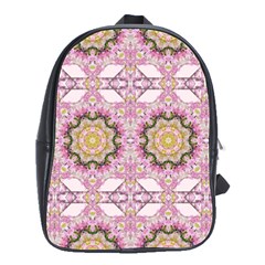 Floral Pattern Seamless Wallpaper School Bags(large)  by Simbadda