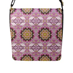 Floral Pattern Seamless Wallpaper Flap Messenger Bag (l) 