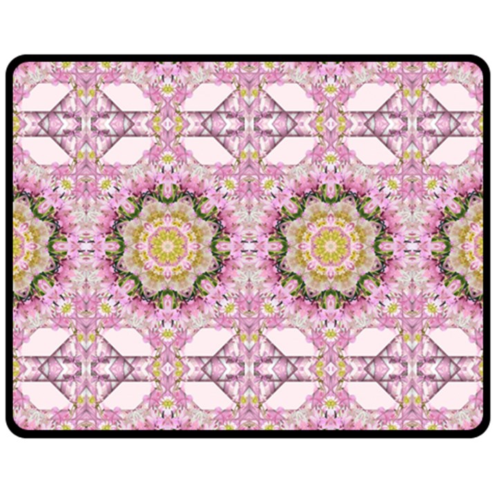 Floral Pattern Seamless Wallpaper Double Sided Fleece Blanket (Medium) 