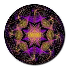 Pattern Design Geometric Decoration Round Mousepads by Simbadda