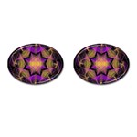 Pattern Design Geometric Decoration Cufflinks (Oval) Front(Pair)