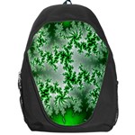 Green Fractal Background Backpack Bag Front