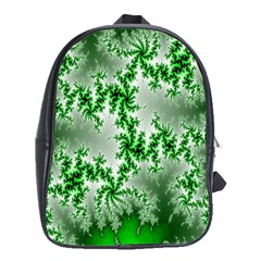 Green Fractal Background School Bags (xl) 