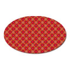 Abstract Seamless Floral Pattern Oval Magnet by Simbadda