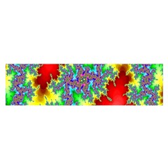 Colored Fractal Background Satin Scarf (oblong) by Simbadda