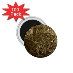 Peacock Metal Tray 1 75  Magnets (100 Pack)  by Simbadda