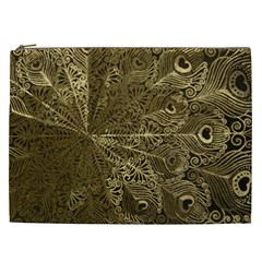 Peacock Metal Tray Cosmetic Bag (xxl)  by Simbadda