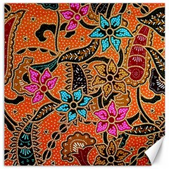 Colorful The Beautiful Of Art Indonesian Batik Pattern Canvas 12  X 12   by Simbadda