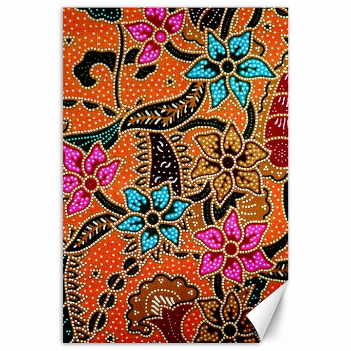 Colorful The Beautiful Of Art Indonesian Batik Pattern Canvas 24  x 36 