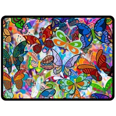 Color Butterfly Texture Double Sided Fleece Blanket (large)  by Simbadda