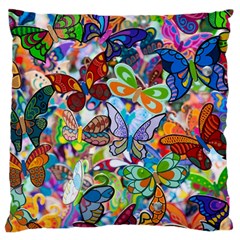 Color Butterfly Texture Standard Flano Cushion Case (two Sides)