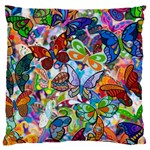 Color Butterfly Texture Standard Flano Cushion Case (Two Sides) Front