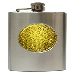 Patterns Gold Textures Hip Flask (6 Oz) by Simbadda