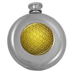 Patterns Gold Textures Round Hip Flask (5 Oz)