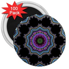 Fractal Lace 3  Magnets (100 Pack) by Simbadda