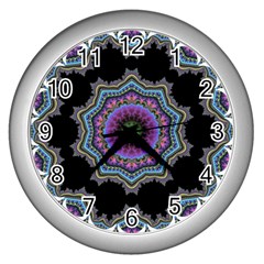 Fractal Lace Wall Clocks (silver) 