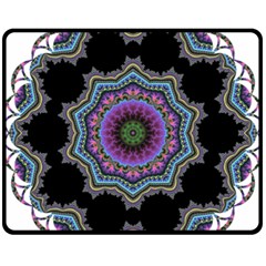 Fractal Lace Fleece Blanket (medium)  by Simbadda