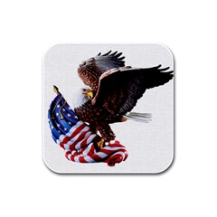 Independence Day United States Rubber Square Coaster (4 Pack)  by Simbadda