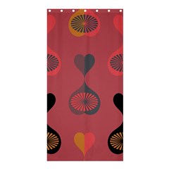 Heart Love Fan Circle Pink Blue Black Orange Shower Curtain 36  X 72  (stall) 