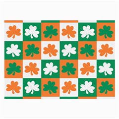 Ireland Leaf Vegetables Green Orange White Large Glasses Cloth