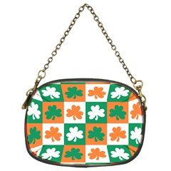 Ireland Leaf Vegetables Green Orange White Chain Purses (two Sides) 