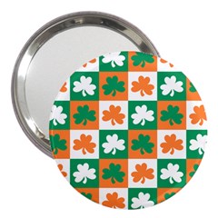 Ireland Leaf Vegetables Green Orange White 3  Handbag Mirrors