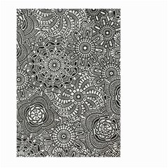 Flower Floral Rose Sunflower Black White Large Garden Flag (two Sides)