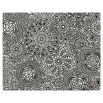 Flower Floral Rose Sunflower Black White Double Sided Flano Blanket (Medium)  60 x50  Blanket Front