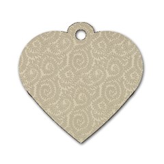 Leaf Grey Frame Dog Tag Heart (two Sides) by Alisyart