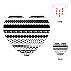 Love Heart Triangle Circle Black White Playing Cards (heart) 