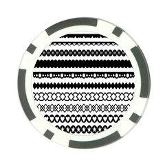 Love Heart Triangle Circle Black White Poker Chip Card Guard (10 Pack)