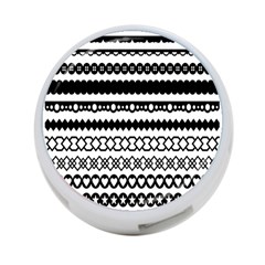 Love Heart Triangle Circle Black White 4-port Usb Hub (two Sides) 