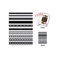 Love Heart Triangle Circle Black White Playing Cards (mini) 