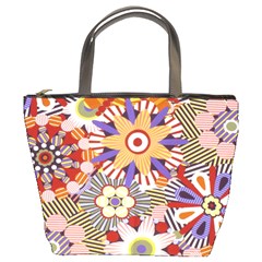 Flower Floral Sunflower Rainbow Frame Bucket Bags