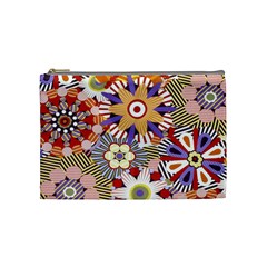 Flower Floral Sunflower Rainbow Frame Cosmetic Bag (medium) 