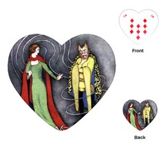 Beauty And The Beast Playing Cards (heart)  by athenastemple