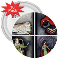 Fairy Tales 3  Buttons (10 Pack)  by athenastemple